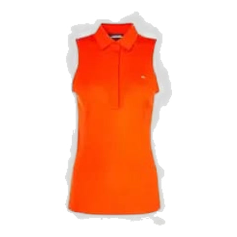 W Dena Sleeveless Golf Top Tangerine Tango Damen
