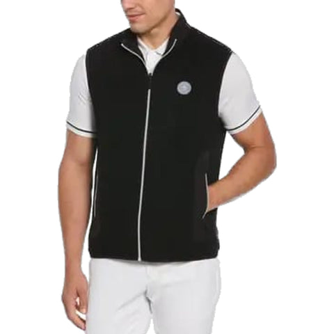 Full Zip Vest Mixed Media Herren Caviar XL Herren