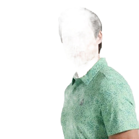 All-Over Micro Abstract Print Polo Herren