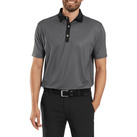 Checker Jacquard Polo Herren