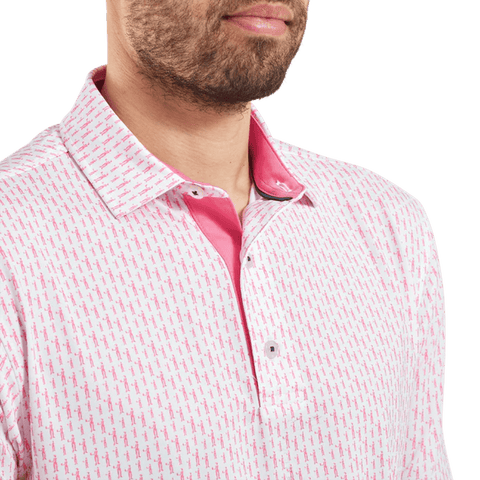Figure Print Polo Herren