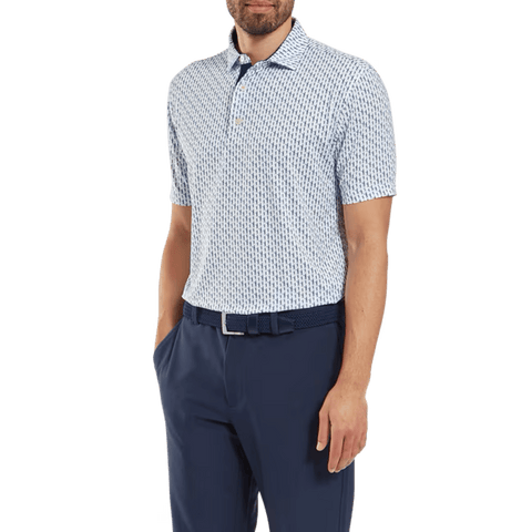 Figure Print Polo Herren