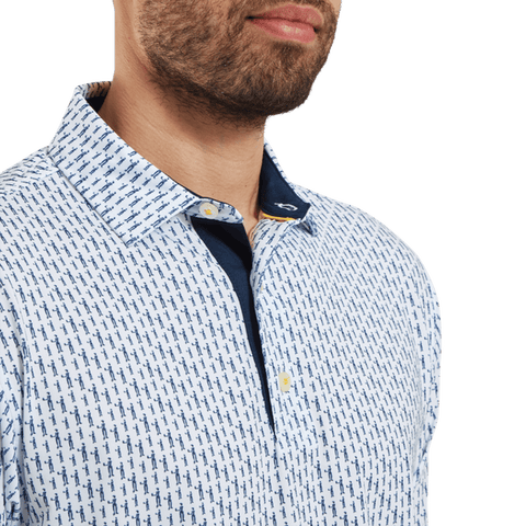 Figure Print Polo Herren
