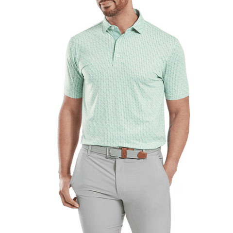 Figure Print Polo Herren