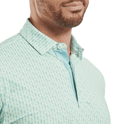Figure Print Polo Herren