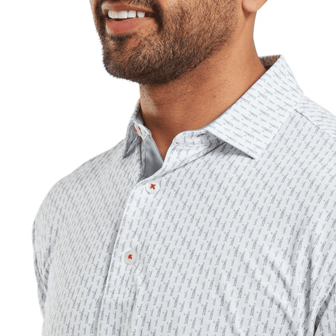 Figure Print Polo Herren