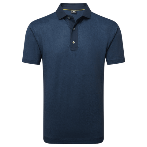 Etched Texture Print Polo Herren