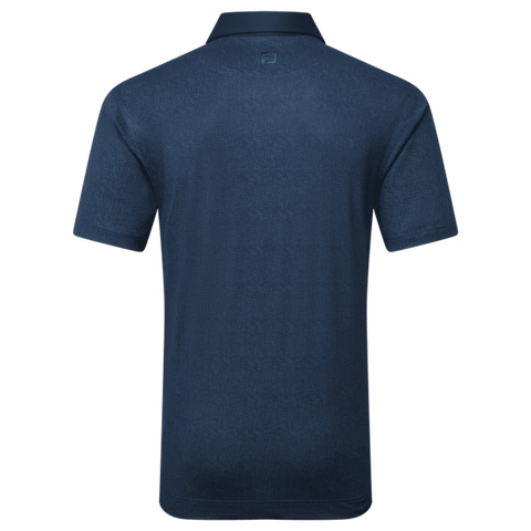 Etched Texture Print Polo Herren