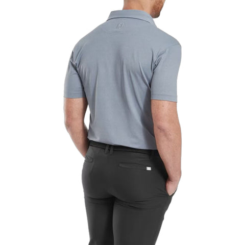 Etched Texture Print Polo Herren