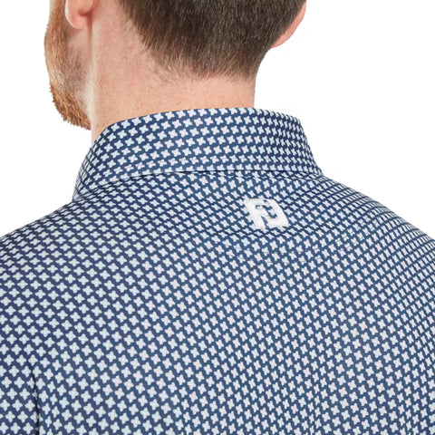 Houndstooth Geo Lisle Polo Herren