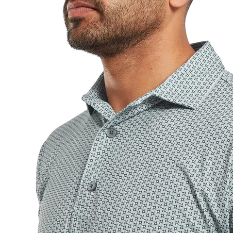 Houndstooth Geo Lisle Polo Herren
