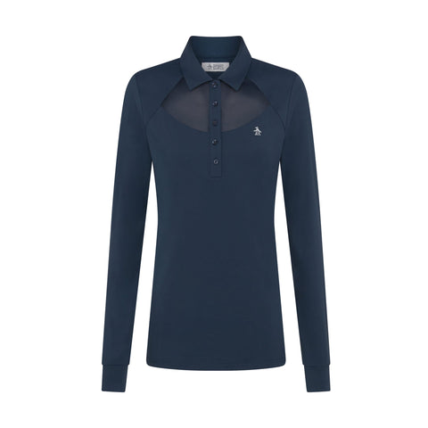 Longsleeve Mesh Polo Damen