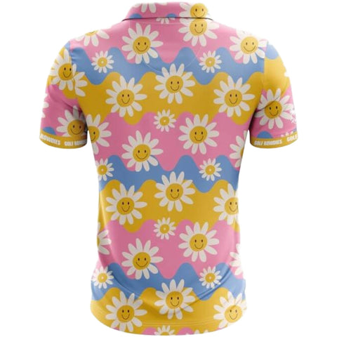 Retro Flower Polo Herren