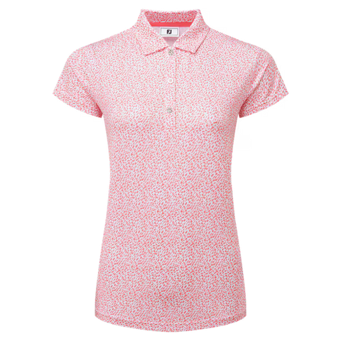 Animal Print Cap Sleeve Lisle Polo