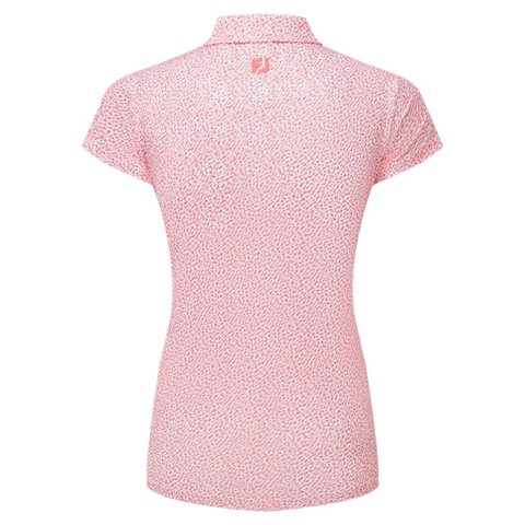 Animal Print Cap Sleeve Lisle Polo