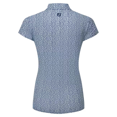 Animal Print Cap Sleeve Lisle Polo
