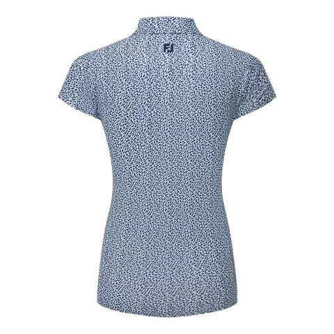 Animal Print Cap Sleeve Lisle Polo