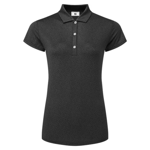 Animal Print Cap Sleeve Lisle Polo