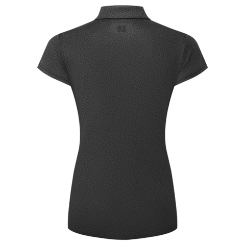 Animal Print Cap Sleeve Lisle Polo