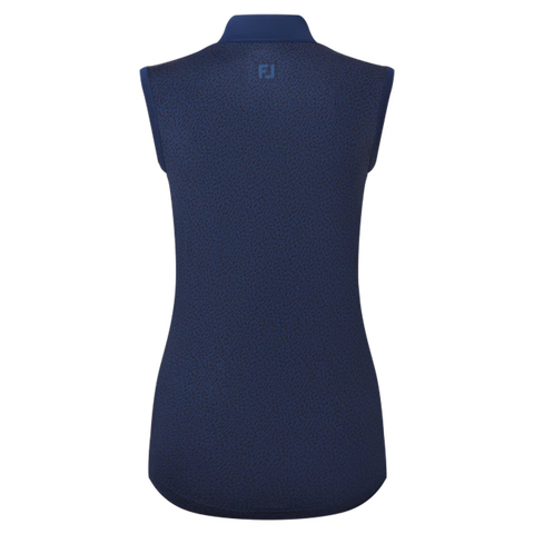 Animal Print Sleeveless Lisle Polo