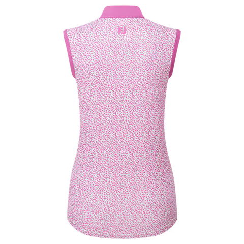 Animal Print Sleeveless Lisle Polo