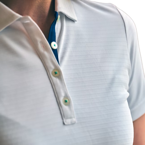 Jacquard Stripe Polo Damen