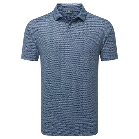Modernist Geo Pique Polo Herren