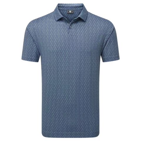 Modernist Geo Pique Polo Herren