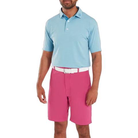 Deco Diamond Print Lisle Polo Herren