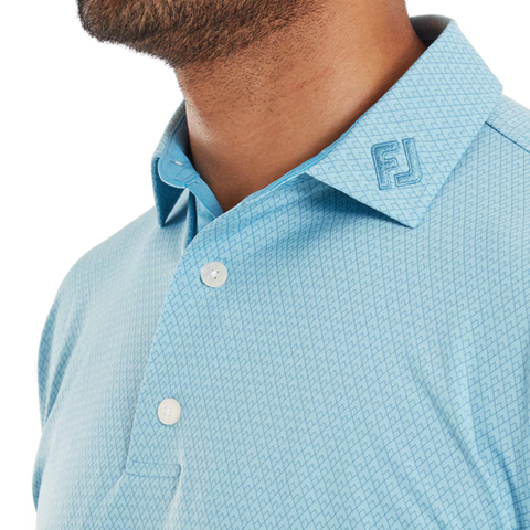 Deco Diamond Print Lisle Polo Herren