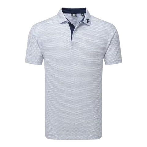 Deco Diamond Print Lisle Polo Herren