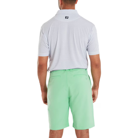 Deco Diamond Print Lisle Polo Herren