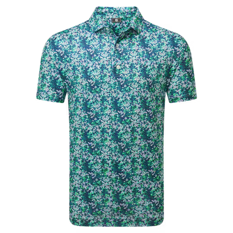 Garden Print Lisle Polo Herren