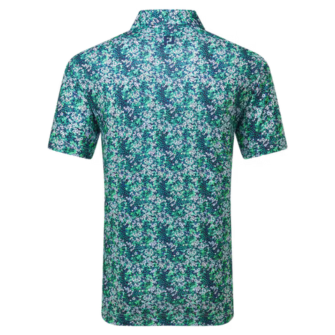 Garden Print Lisle Polo Herren