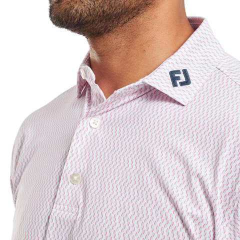 Wiggle Print Lisle Polo Herren