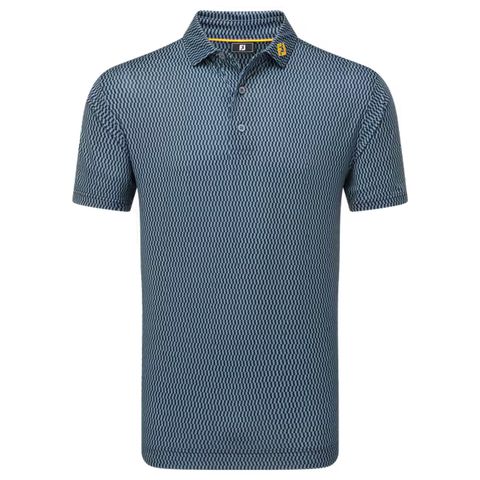 Wiggle Print Lisle Polo Herren