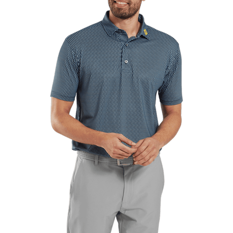 Wiggle Print Lisle Polo Herren