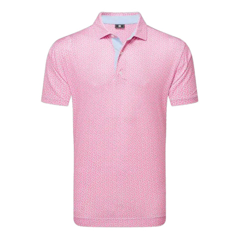 Citrus Print Lisle Polo Herren