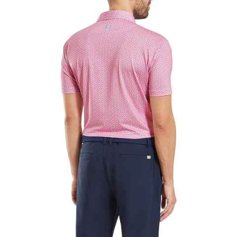 Citrus Print Lisle Polo Herren