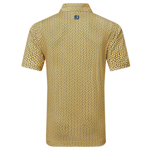 Citrus Print Lisle Polo Herren