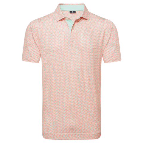 Citrus Print Lisle Polo Herren