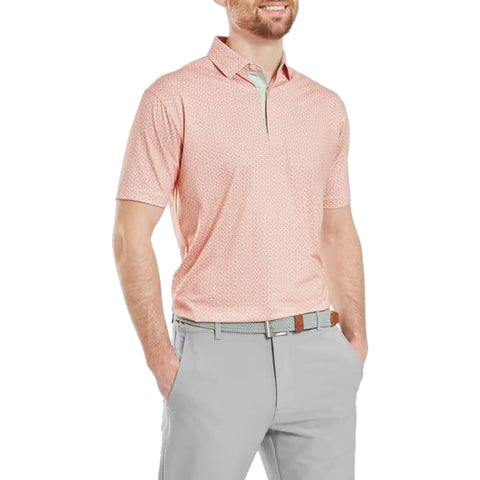 Citrus Print Lisle Polo Herren