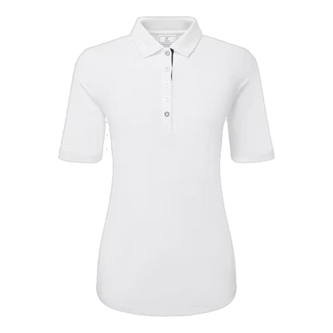 Half Sleeve Ruched Lisle Polo Damen