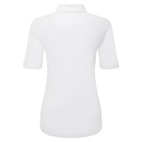 Half Sleeve Ruched Lisle Polo Damen