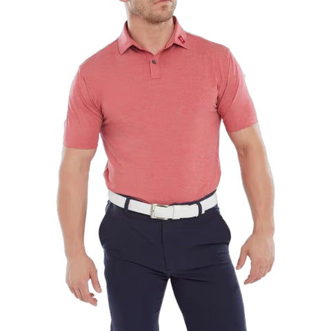 Heather Self Collar Lisle Polo Herren