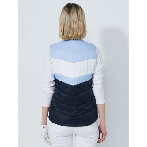 Blockstriped Padded Weste Damen