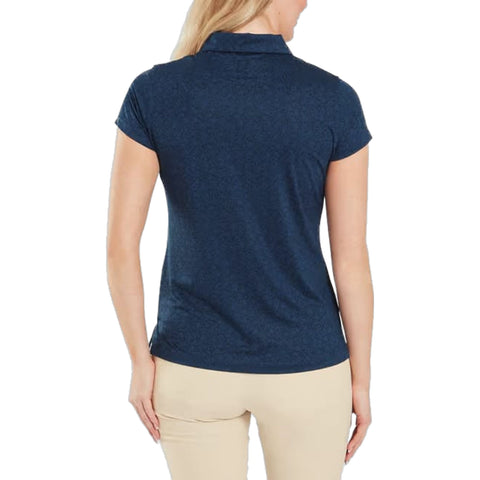 Painted Floral Cap Sleeve Lisle Polo Damen