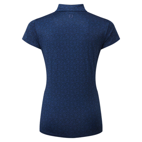 Painted Floral Cap Sleeve Lisle Polo Damen