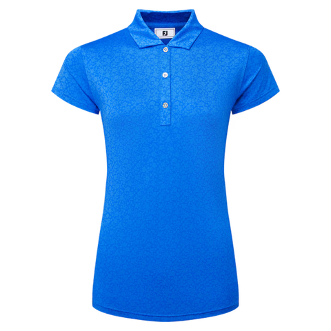 Painted Floral Cap Sleeve Lisle Polo Damen