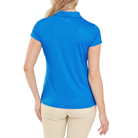Painted Floral Cap Sleeve Lisle Polo Damen